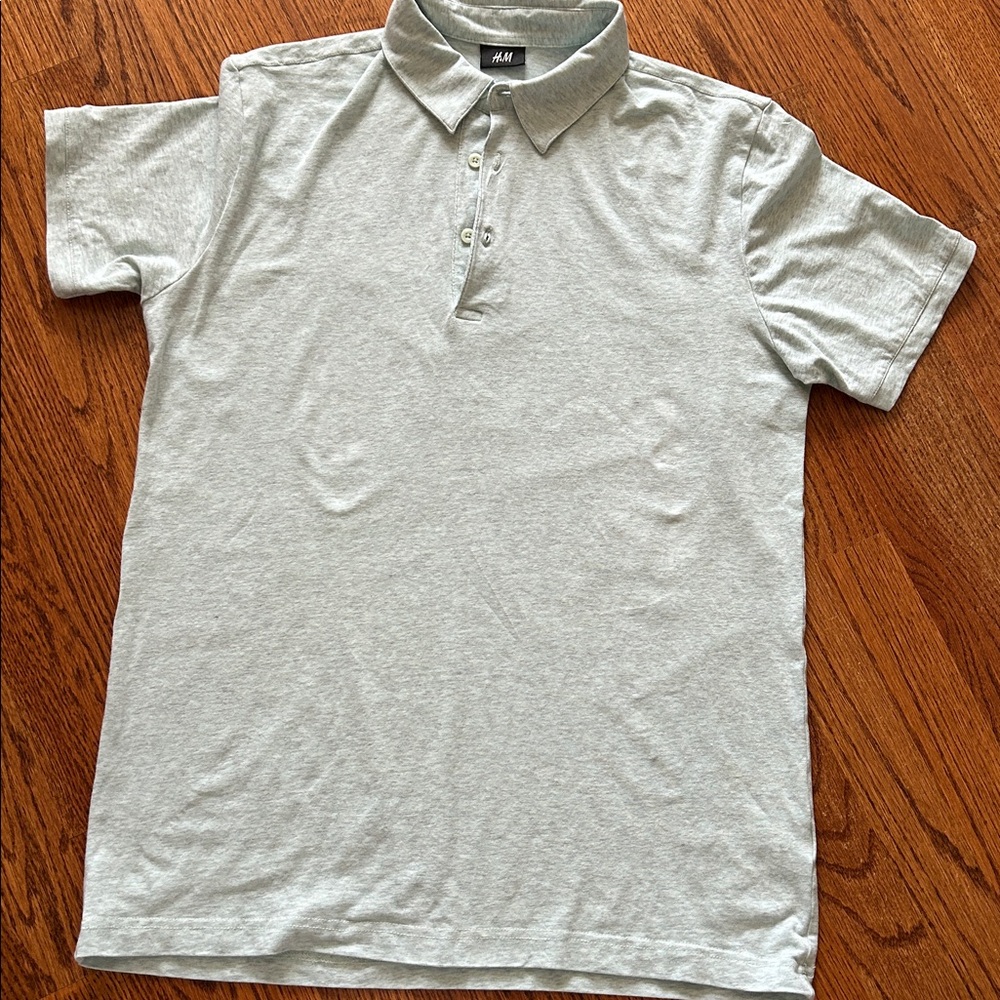 H&M Heather Mint Polo Shirt